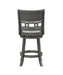GIA 29" SWIVEL BARSTOOL-GRAY W/GRAY FABRIC SEAT - Furniture Stars (Chicago, IL)