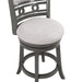 GIA 29" SWIVEL BARSTOOL-GRAY W/GRAY FABRIC SEAT - Furniture Stars (Chicago, IL)