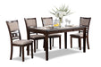 GIA 60" DINING TABLE+CHAIRS (5 PCS/CTN) -CHERRY - Furniture Stars (Chicago, IL)