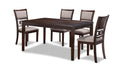 GIA 60" DINING TABLE+CHAIRS (5 PCS/CTN) -CHERRY - Furniture Stars (Chicago, IL)