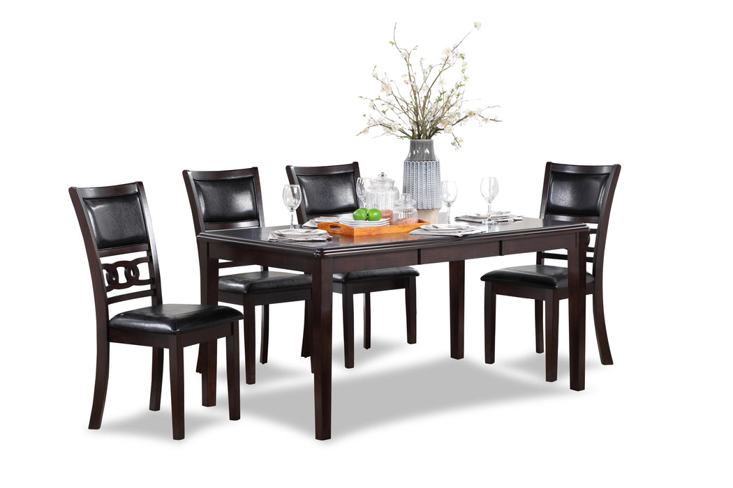 GIA 60" DINING TABLE+CHAIRS (5 PCS/CTN) -EBONY - Furniture Stars (Chicago, IL)