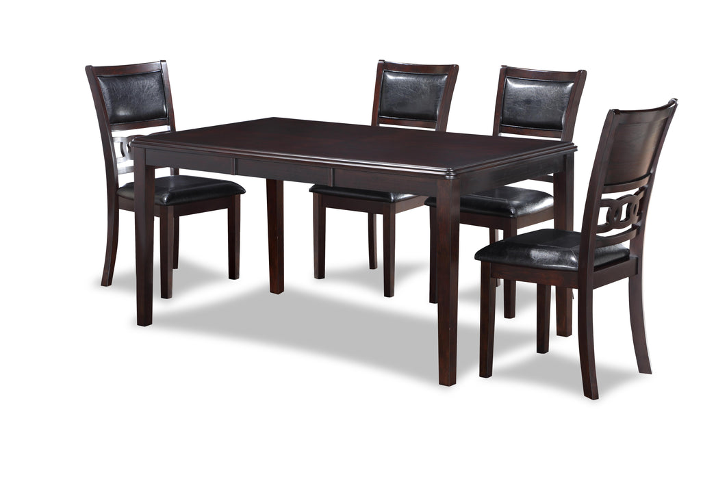 GIA 60" DINING TABLE+CHAIRS (5 PCS/CTN) -EBONY - Furniture Stars (Chicago, IL)