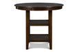 GIA ROUND COUNTER DINING 5 PC SET - CHERRY - Furniture Stars (Chicago, IL)