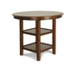 GIA ROUND COUNTER DINING 5 PC SET-BROWN - Furniture Stars (Chicago, IL)