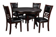 GIA ROUND DINING 5 PC SET-EBONY - Furniture Stars (Chicago, IL)