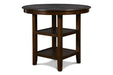 GIA ROUND COUNTER DINING 5 PC SET - CHERRY - Furniture Stars (Chicago, IL)