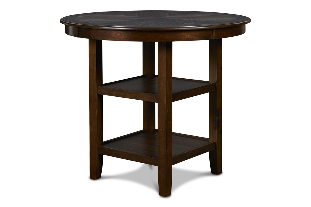 GIA ROUND COUNTER DINING 5 PC SET - CHERRY - Furniture Stars (Chicago, IL)