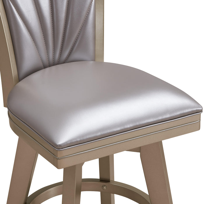 JAZZ 30" SWIVEL BAR STOOL-PEARL/GOLD - Furniture Stars (Chicago, IL)
