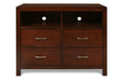 KENSINGTON MEDIA CHEST- BURNISHED CHERRY - Furniture Stars (Chicago, IL)