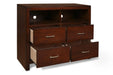 KENSINGTON MEDIA CHEST- BURNISHED CHERRY - Furniture Stars (Chicago, IL)