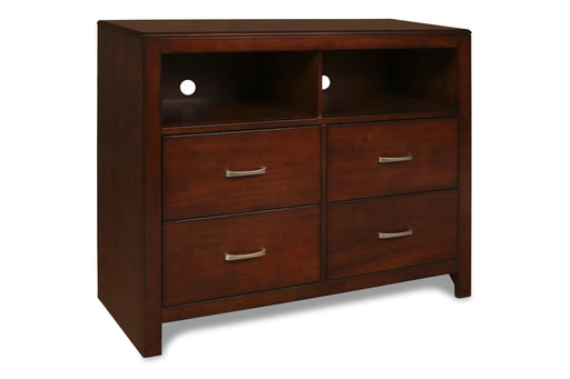 KENSINGTON MEDIA CHEST- BURNISHED CHERRY - Furniture Stars (Chicago, IL)