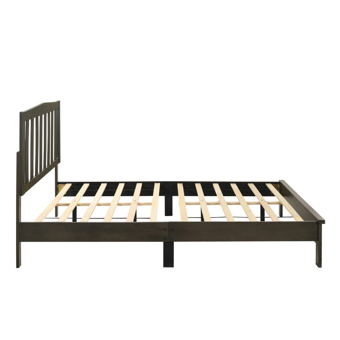 LEO 4/6 F SLAT BED-HB/FB/RAILS-GRAY - Furniture Stars (Chicago, IL)