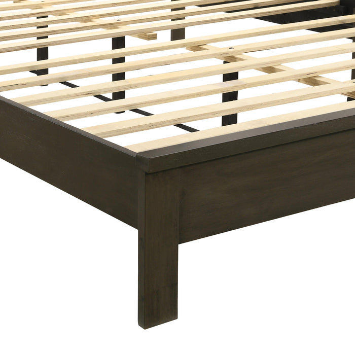 LEO 4/6 F SLAT BED-HB/FB/RAILS-GRAY - Furniture Stars (Chicago, IL)