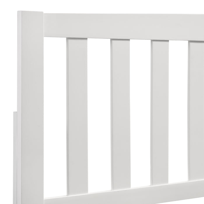 LEO 4/6 F SLAT BED-HB/FB/RAILS-WHITE - Furniture Stars (Chicago, IL)