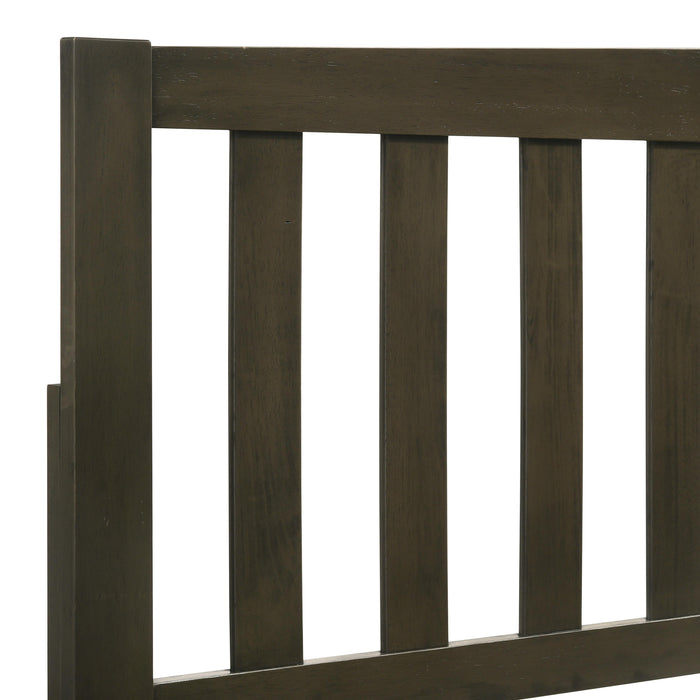 LEO 4/6 F SLAT BED-HB/FB/RAILS-GRAY - Furniture Stars (Chicago, IL)