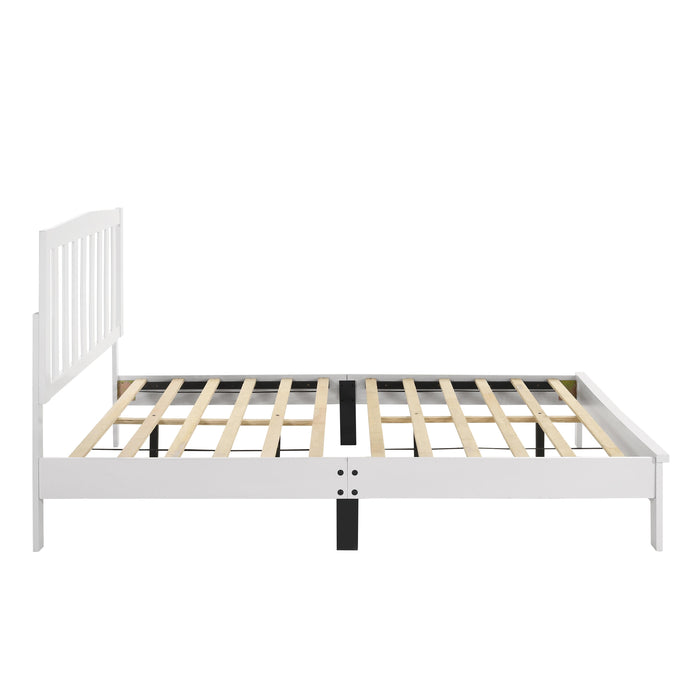 LEO 4/6 F SLAT BED-HB/FB/RAILS-WHITE - Furniture Stars (Chicago, IL)