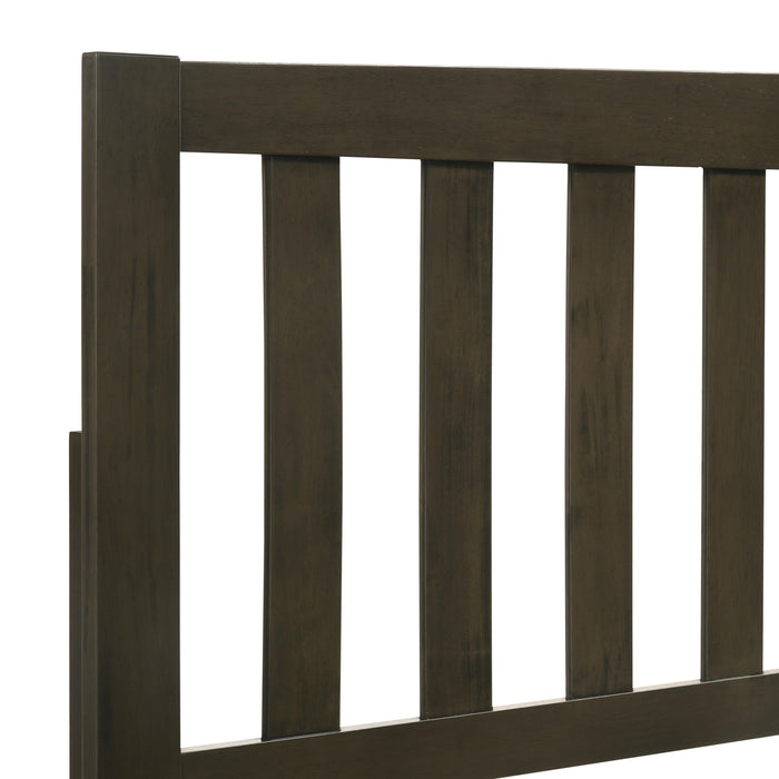 LEO 6/6 EK SLAT BED-HB/FB/RAILS-GRAY - Furniture Stars (Chicago, IL)