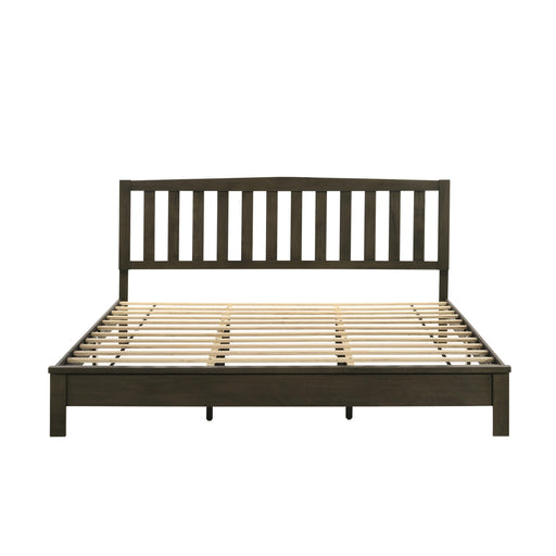 LEO 6/6 EK SLAT BED-HB/FB/RAILS-GRAY - Furniture Stars (Chicago, IL)