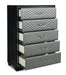 LUXOR CHEST-BLACK/SILVER - Furniture Stars (Chicago, IL)