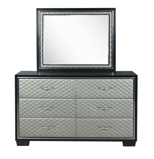 LUXOR MIRROR-BLACK/SILVER - Furniture Stars (Chicago, IL)