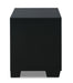 LUXOR NIGHTSTAND-BLACK/SILVER - Furniture Stars (Chicago, IL)