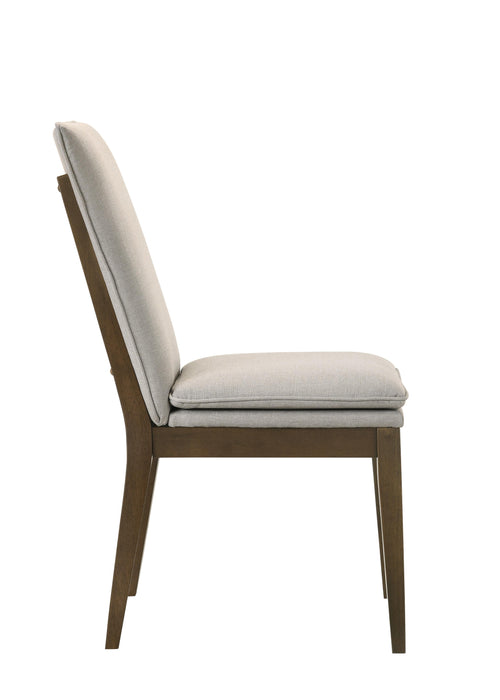 MAGGIE DINING CHAIR W/NATURAL CUSHION-WALNUT - Furniture Stars (Chicago, IL)