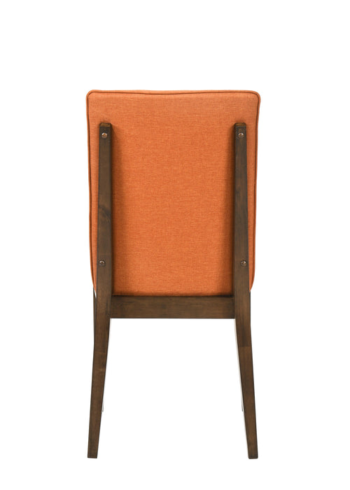 MAGGIE DINING CHAIR W/TERRA COTTA CUSHION-WALNUT - Furniture Stars (Chicago, IL)