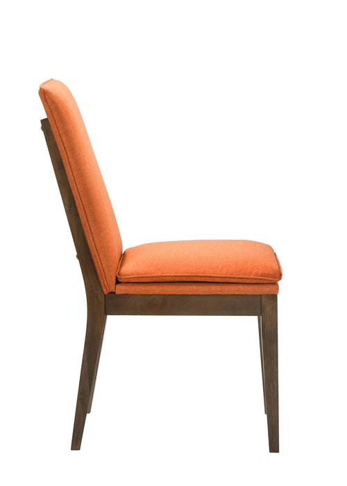 MAGGIE DINING CHAIR W/TERRA COTTA CUSHION-WALNUT - Furniture Stars (Chicago, IL)