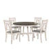 MAISIE ROUND TABLE-WHITE/BROWN - Furniture Stars (Chicago, IL)