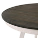 MAISIE ROUND TABLE-WHITE/BROWN - Furniture Stars (Chicago, IL)