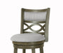 MANCHESTER 24" COUNTER STOOL-ANT GRAY W/FABRIC SEAT - Furniture Stars (Chicago, IL)