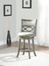 MANCHESTER 24" COUNTER STOOL-ANT GRAY W/FABRIC SEAT - Furniture Stars (Chicago, IL)