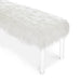 MARILYN UPHOLSTERED WHITE GLAM FAUX FUR BENCH - Furniture Stars (Chicago, IL)