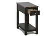 NOAH END TABLE WITH DRAWER-ESPRESSO W/FAUX MARBLE TOP - Furniture Stars (Chicago, IL)