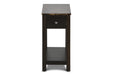 NOAH END TABLE WITH DRAWER-ESPRESSO W/FAUX MARBLE TOP - Furniture Stars (Chicago, IL)