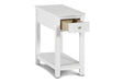 NOAH END TABLE WITH DRAWER-WHITE - Furniture Stars (Chicago, IL)