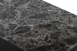 NOAH END TABLE WITH DRAWER-BLACK W/ FAUX MARBLE TOP - Furniture Stars (Chicago, IL)