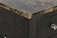 NOAH END TABLE WITH DRAWER-ESPRESSO W/FAUX MARBLE TOP - Furniture Stars (Chicago, IL)