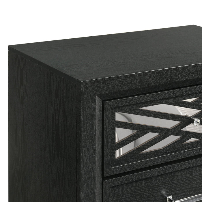 OBSIDIAN NIGHTSTAND-BLACK - Furniture Stars (Chicago, IL)