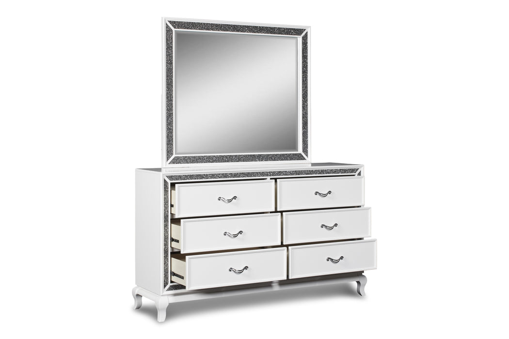 PARK IMPERIAL MIRROR-WHITE - Furniture Stars (Chicago, IL)