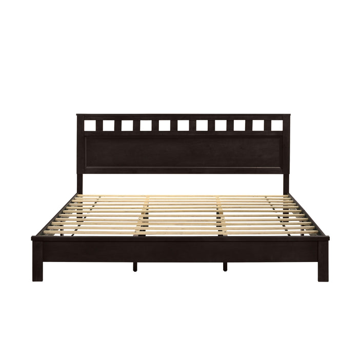 PISCES 6/6 EK PANEL BED-HB/FB/RAILS-MERLOT - Furniture Stars (Chicago, IL)