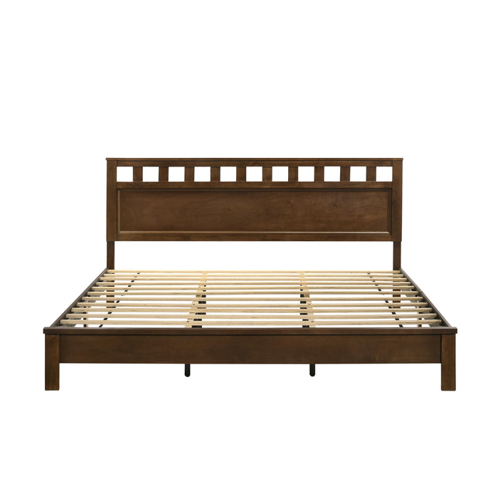 PISCES 6/6 EK PANEL BED-HB/FB/RAILS-NATURAL - Furniture Stars (Chicago, IL)