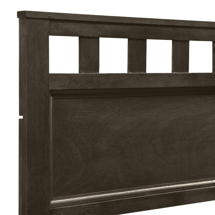 PISCES 5/0 Q PANEL BED-HB/FB/RAILS-GRAY - Furniture Stars (Chicago, IL)