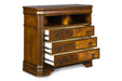 SHERIDAN MEDIA CHEST- BURNISHED CHERRY - Furniture Stars (Chicago, IL)