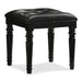 VALENTINO VANITY TABLE STOOL-BLACK - Furniture Stars (Chicago, IL)