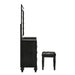VALENTINO VANITY TABLE STOOL-BLACK - Furniture Stars (Chicago, IL)
