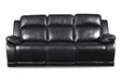 VEGA  DUAL RECLINER SOFA - PREMIER BLACK - Furniture Stars (Chicago, IL)