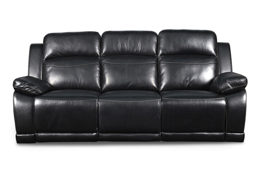 VEGA  DUAL RECLINER SOFA - PREMIER BLACK - Furniture Stars (Chicago, IL)