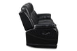 VEGA  DUAL RECLINER SOFA - PREMIER BLACK - Furniture Stars (Chicago, IL)