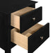 ZODIAC 2 DRAWER NIGHTSTAND-BLACK - Furniture Stars (Chicago, IL)